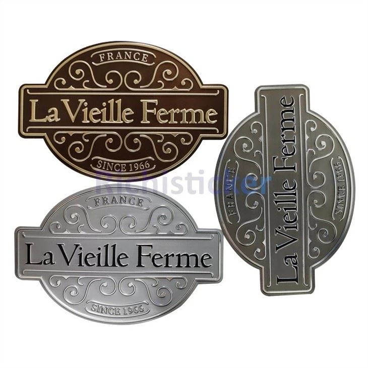 Metal Red Wine Bottle Labels
