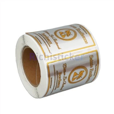 Label logam pelekat diri 3D